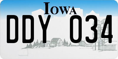 IA license plate DDY034