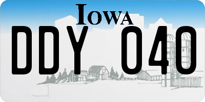 IA license plate DDY040