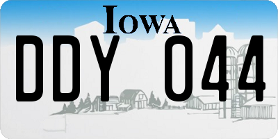 IA license plate DDY044