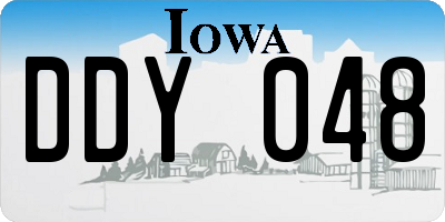 IA license plate DDY048