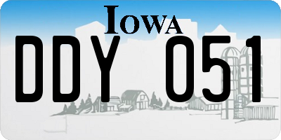 IA license plate DDY051