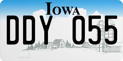 IA license plate DDY055