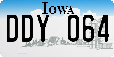 IA license plate DDY064