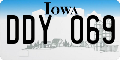 IA license plate DDY069