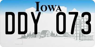 IA license plate DDY073