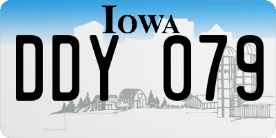 IA license plate DDY079