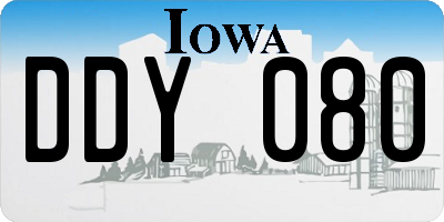IA license plate DDY080