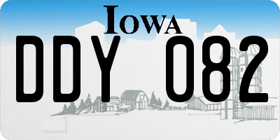 IA license plate DDY082