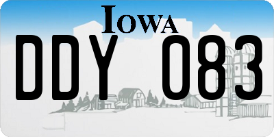 IA license plate DDY083