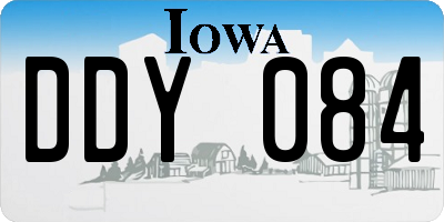 IA license plate DDY084