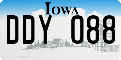 IA license plate DDY088