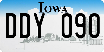 IA license plate DDY090
