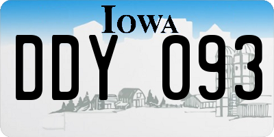 IA license plate DDY093