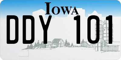 IA license plate DDY101