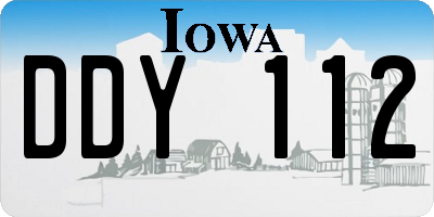 IA license plate DDY112