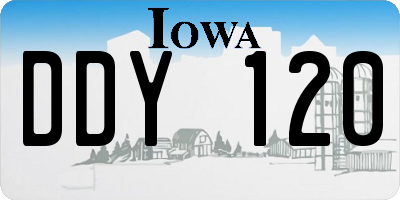 IA license plate DDY120