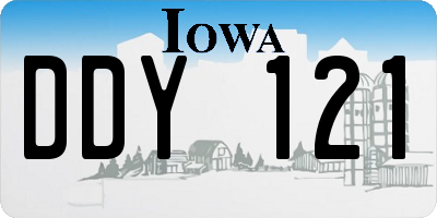 IA license plate DDY121