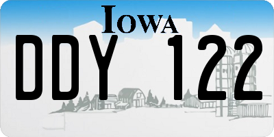 IA license plate DDY122