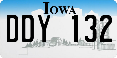 IA license plate DDY132