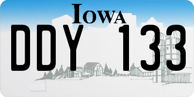 IA license plate DDY133