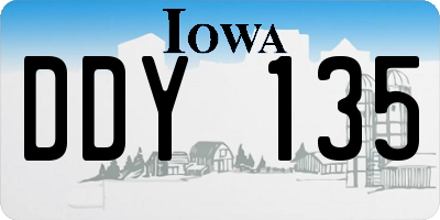IA license plate DDY135