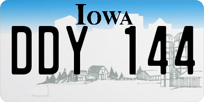 IA license plate DDY144