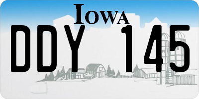 IA license plate DDY145