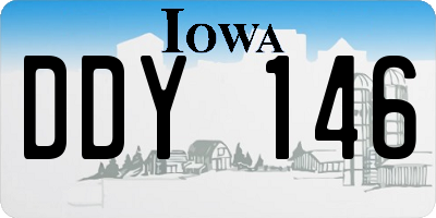 IA license plate DDY146