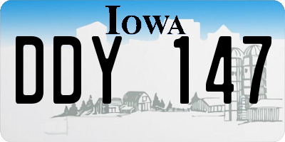 IA license plate DDY147