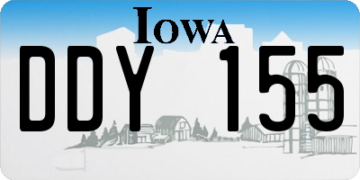 IA license plate DDY155