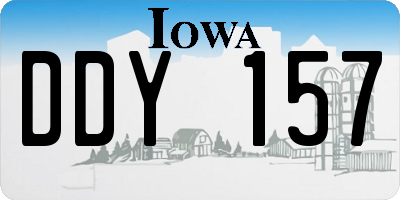 IA license plate DDY157