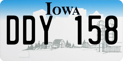 IA license plate DDY158