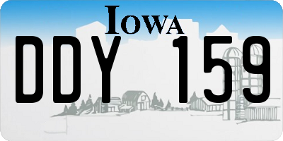 IA license plate DDY159