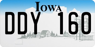 IA license plate DDY160