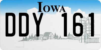 IA license plate DDY161