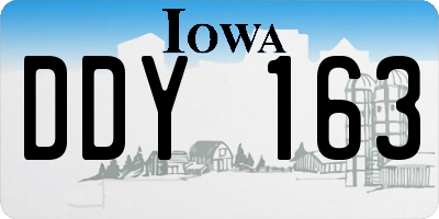 IA license plate DDY163