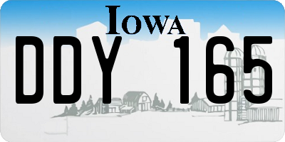 IA license plate DDY165