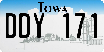 IA license plate DDY171