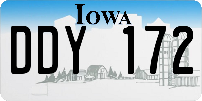 IA license plate DDY172