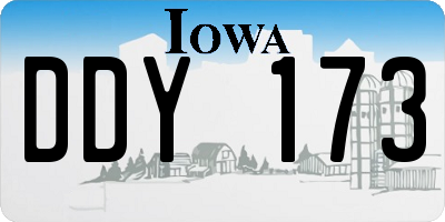 IA license plate DDY173