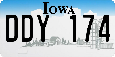 IA license plate DDY174
