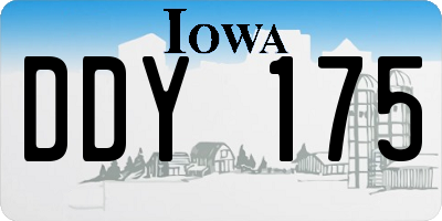 IA license plate DDY175