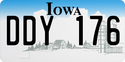 IA license plate DDY176