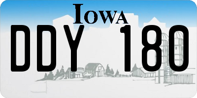 IA license plate DDY180