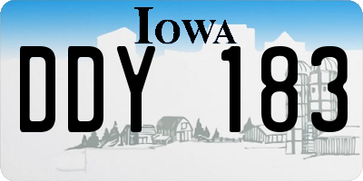 IA license plate DDY183