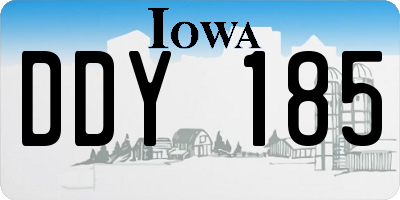 IA license plate DDY185