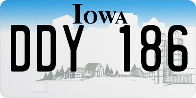IA license plate DDY186