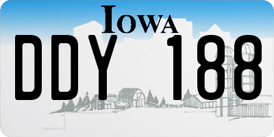 IA license plate DDY188