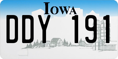 IA license plate DDY191