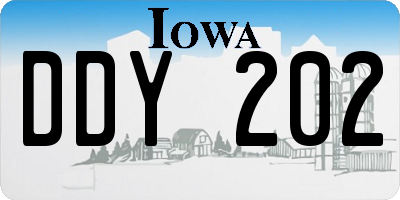 IA license plate DDY202